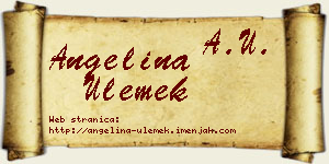 Angelina Ulemek vizit kartica